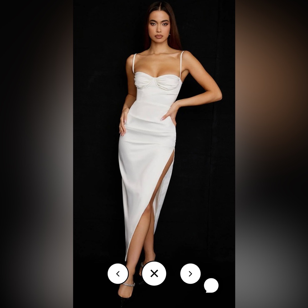 White Satin Dress